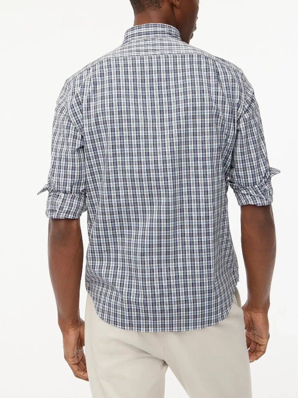 NWT J. Crew Mens Size XL Blue Slim Untucked Flex Performance Casual Shirt NEW